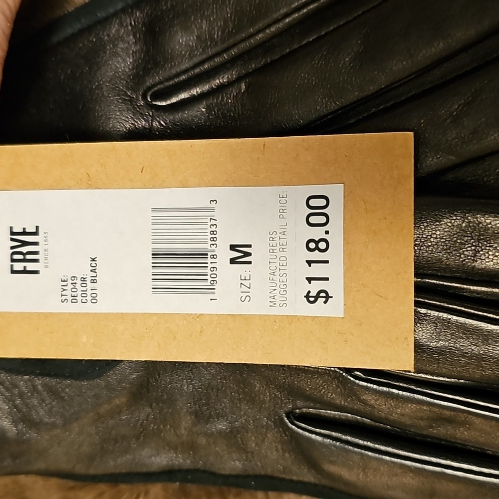 Frye Black Leather Ladies Gloves - Picture 5 of 5